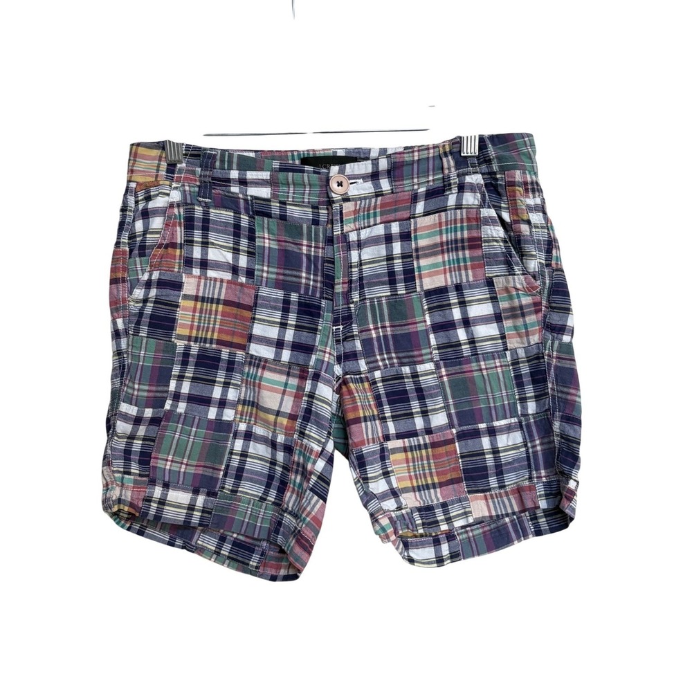 J. Crew Factory Multi-Color Plaid Patchwork Shorts size 6